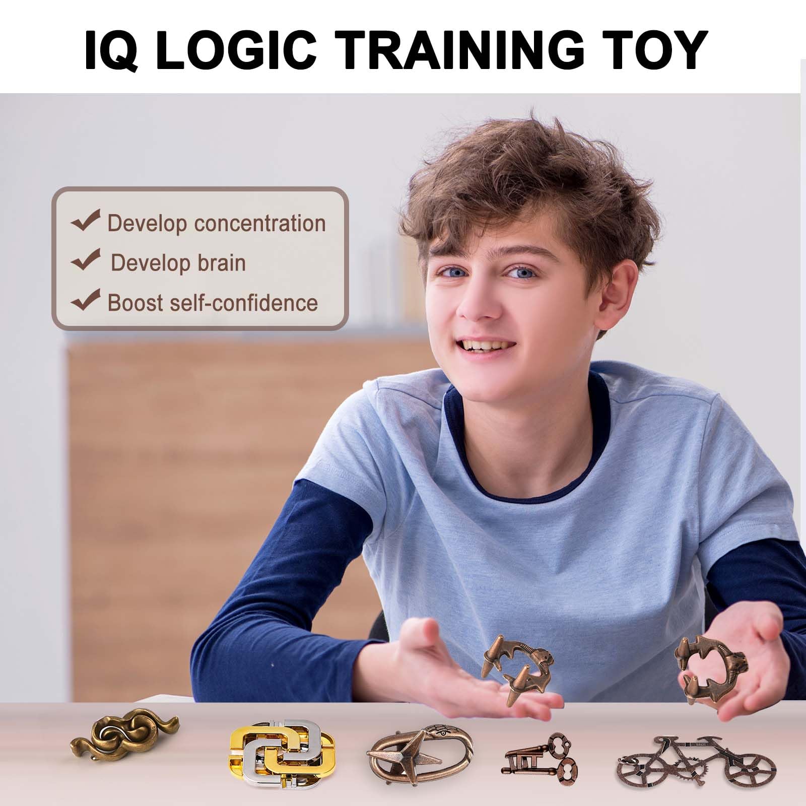 KaKeDuJa durable metal puzzle with smooth edges and secure fit.