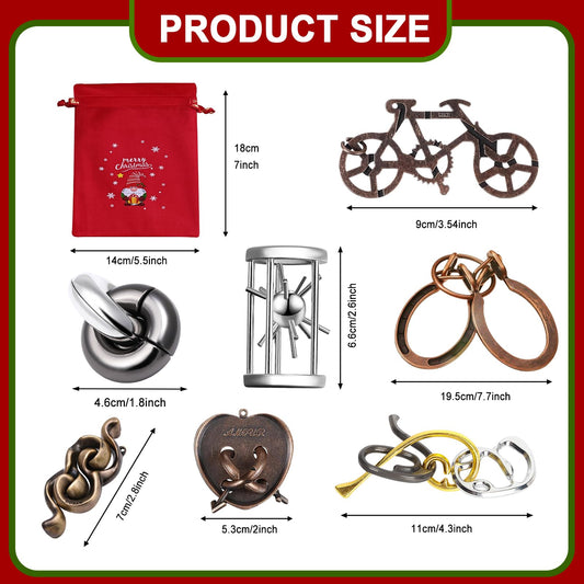 KaKeDuJa metal puzzles close-up highlighting craftsmanship and smooth edges