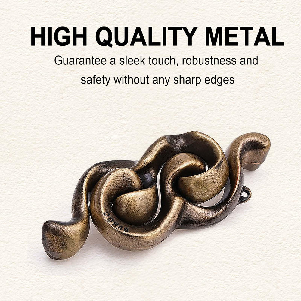 KaKeDuJa metal brain teaser close-up highlights sleek craftsmanship.