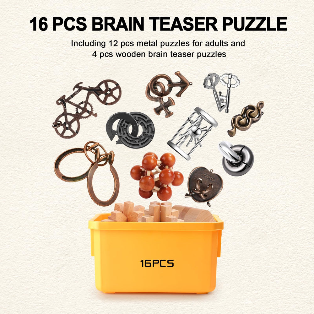 KaKeDuJa wooden brain teaser puzzles for tactile problem solving and calm focus