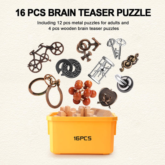 KaKeDuJa wooden brain teaser puzzles for tactile problem solving and calm focus