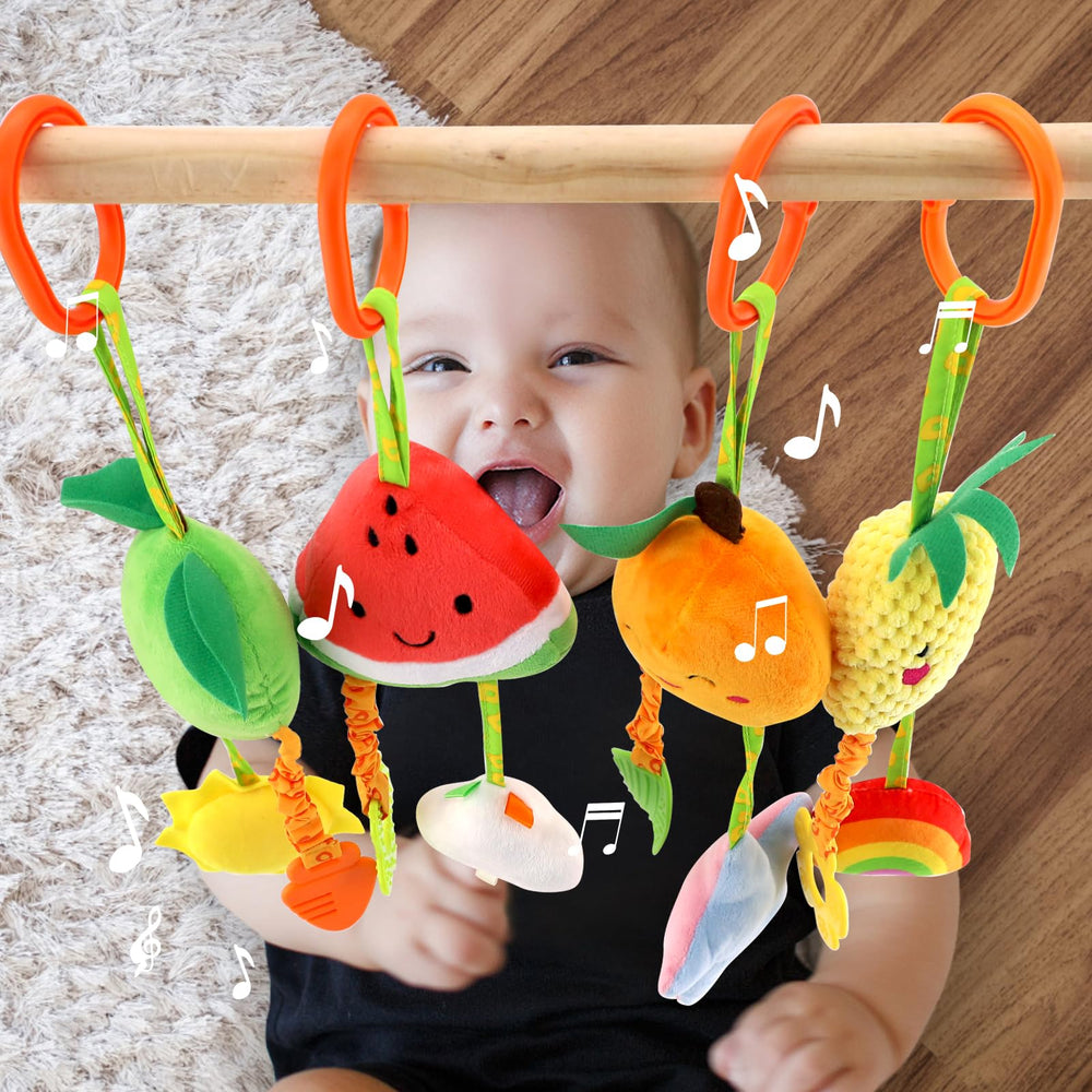 KAKIBLIN baby hanging rattle attach-stroller-bar: easy loop attachment for travel play.