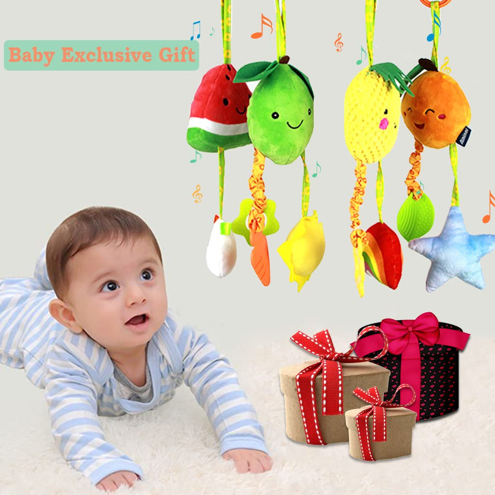 KAKIBLIN baby hanging rattle travel-activity: ideal companion for car rides and stroller walks.