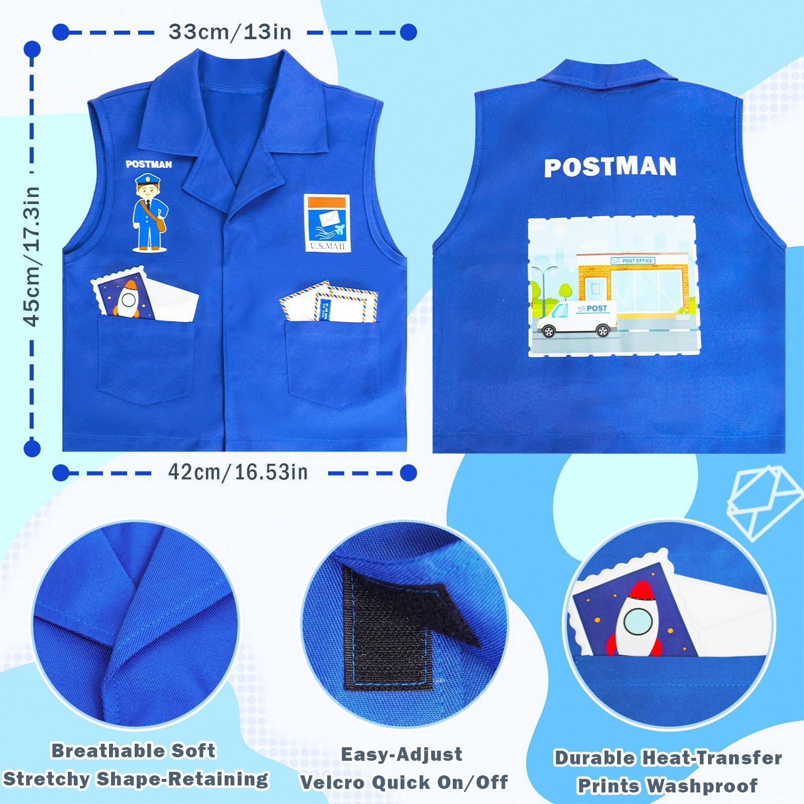 KalaDuck mailbag with shoulder strap for secure pretend deliveries.