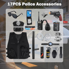 Kaladuck real cop look costume supports easy, comfy dress-up play.