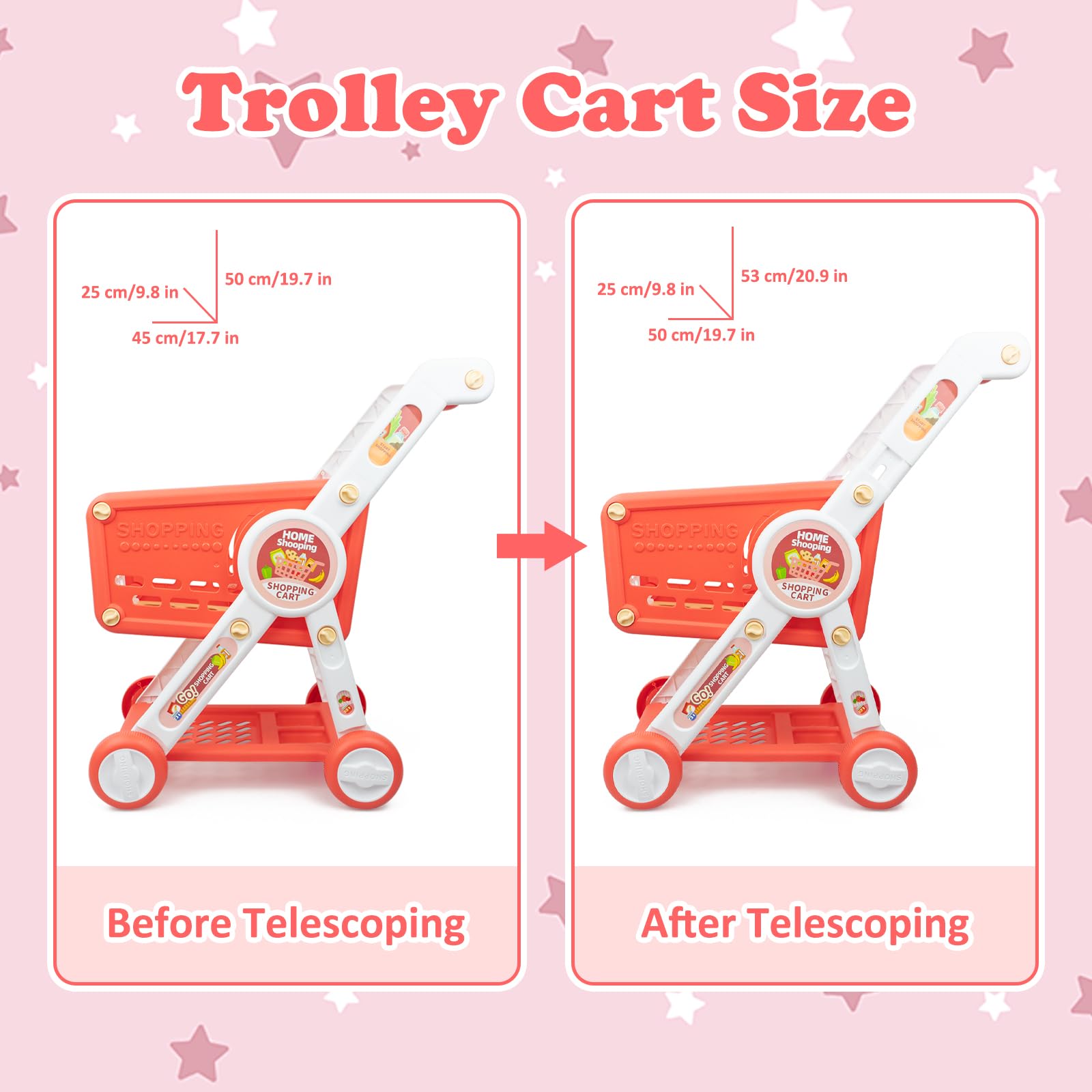 KalaDuck shopping cart safety brake helps control speed during play.