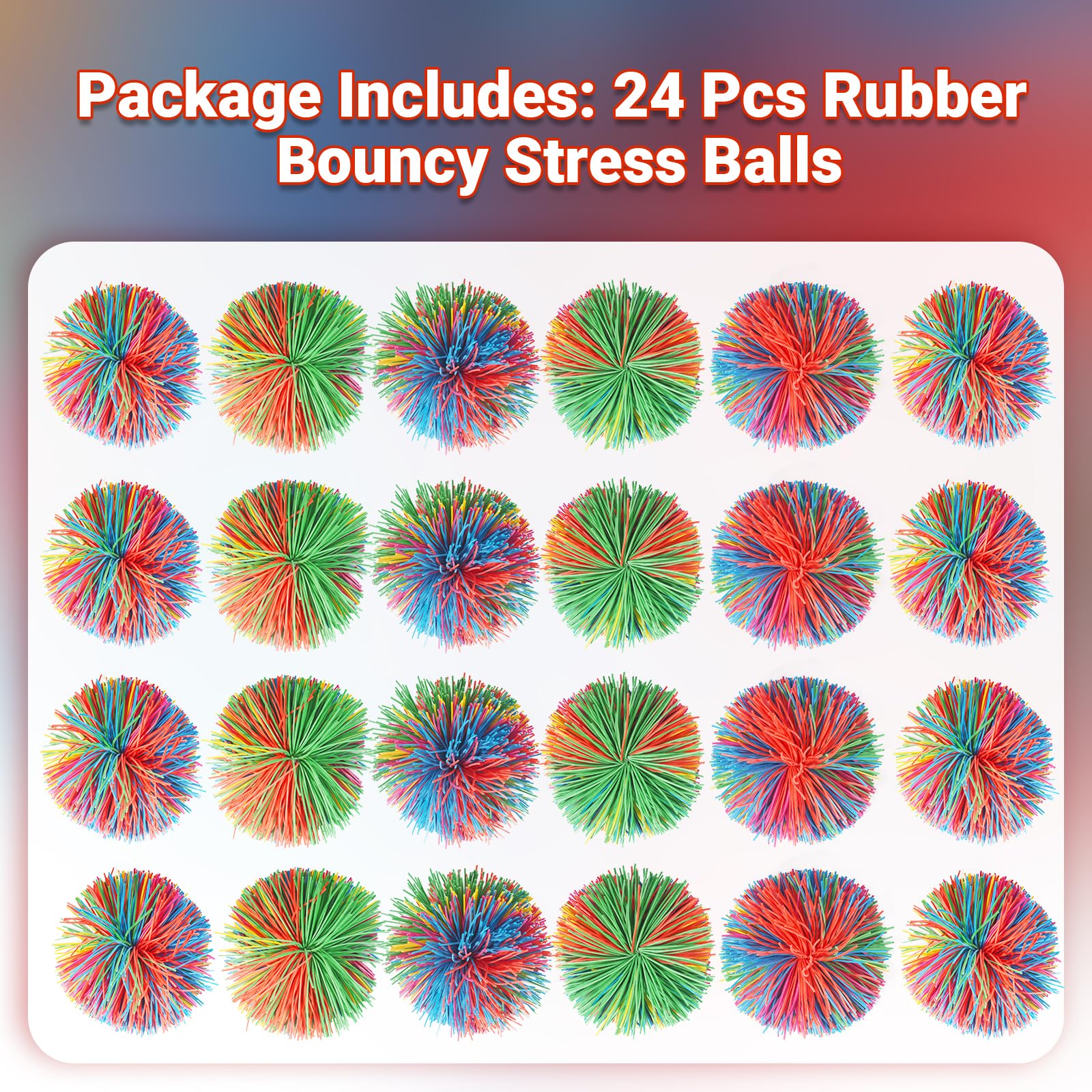 Kaloktuwa rainbow stringy ball rolling on a desk for break time calm