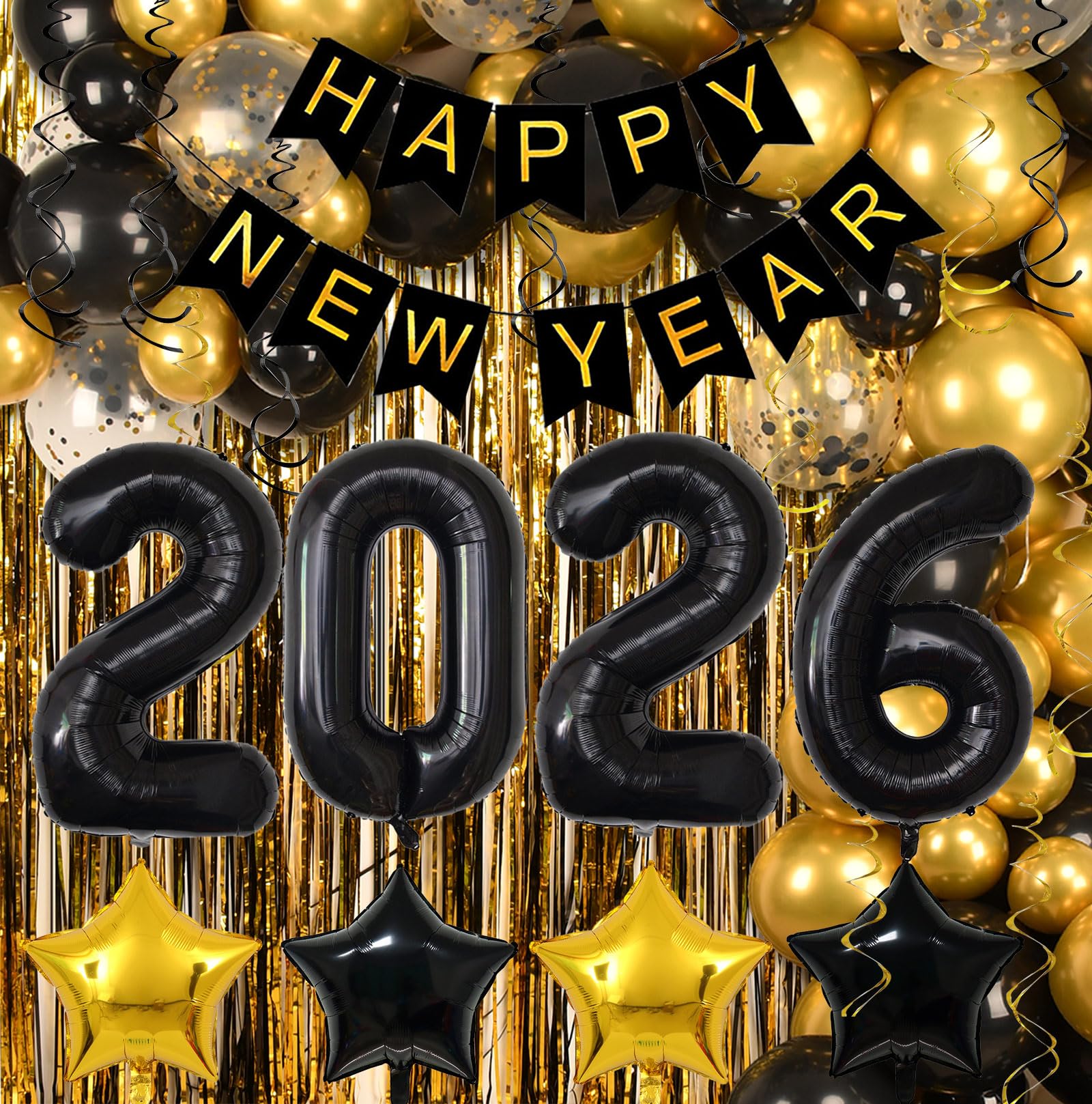 Kalor 2026 jumbo number balloons create a bold NYE focal point