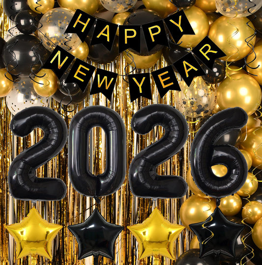 Kalor 2026 jumbo number balloons create a bold NYE focal point