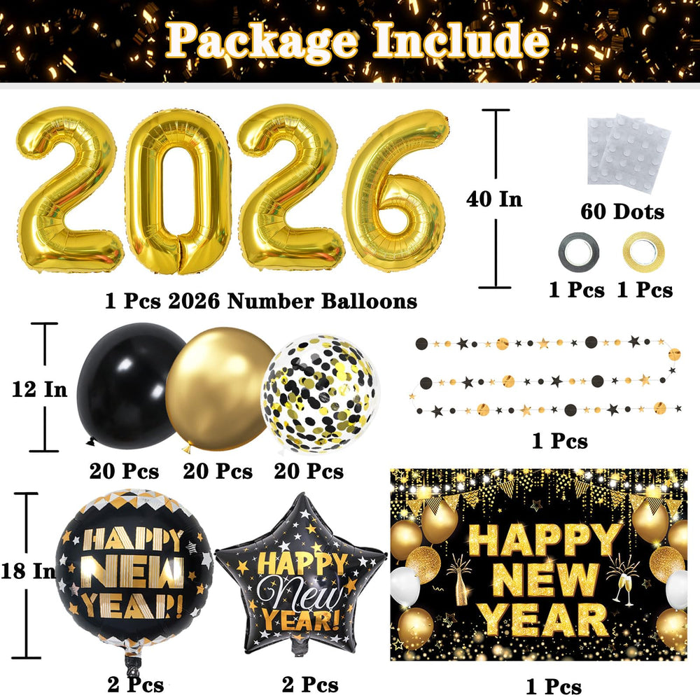 KALOR 2026 Happy New Year banner backdrop for Instagram-worthy photos.