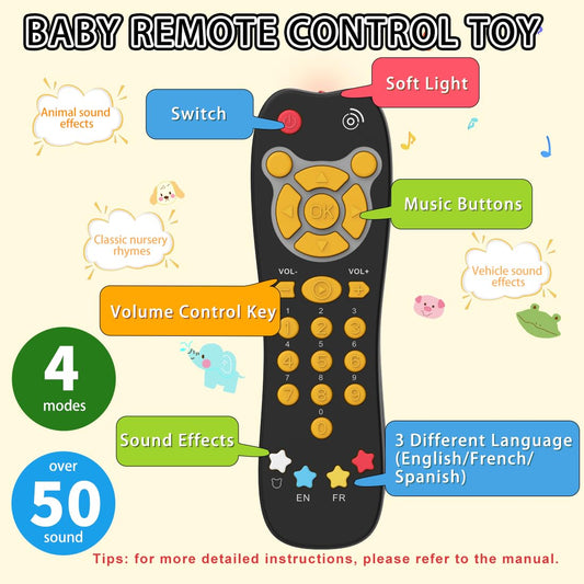 KALUYA baby remote shows safe design for toddler engagement.