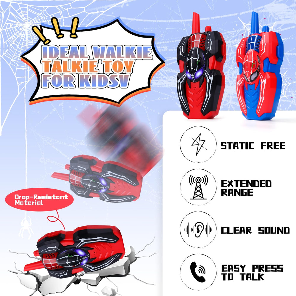 Kalyrart Spider Walkie Talkie LED lights illuminate with each press