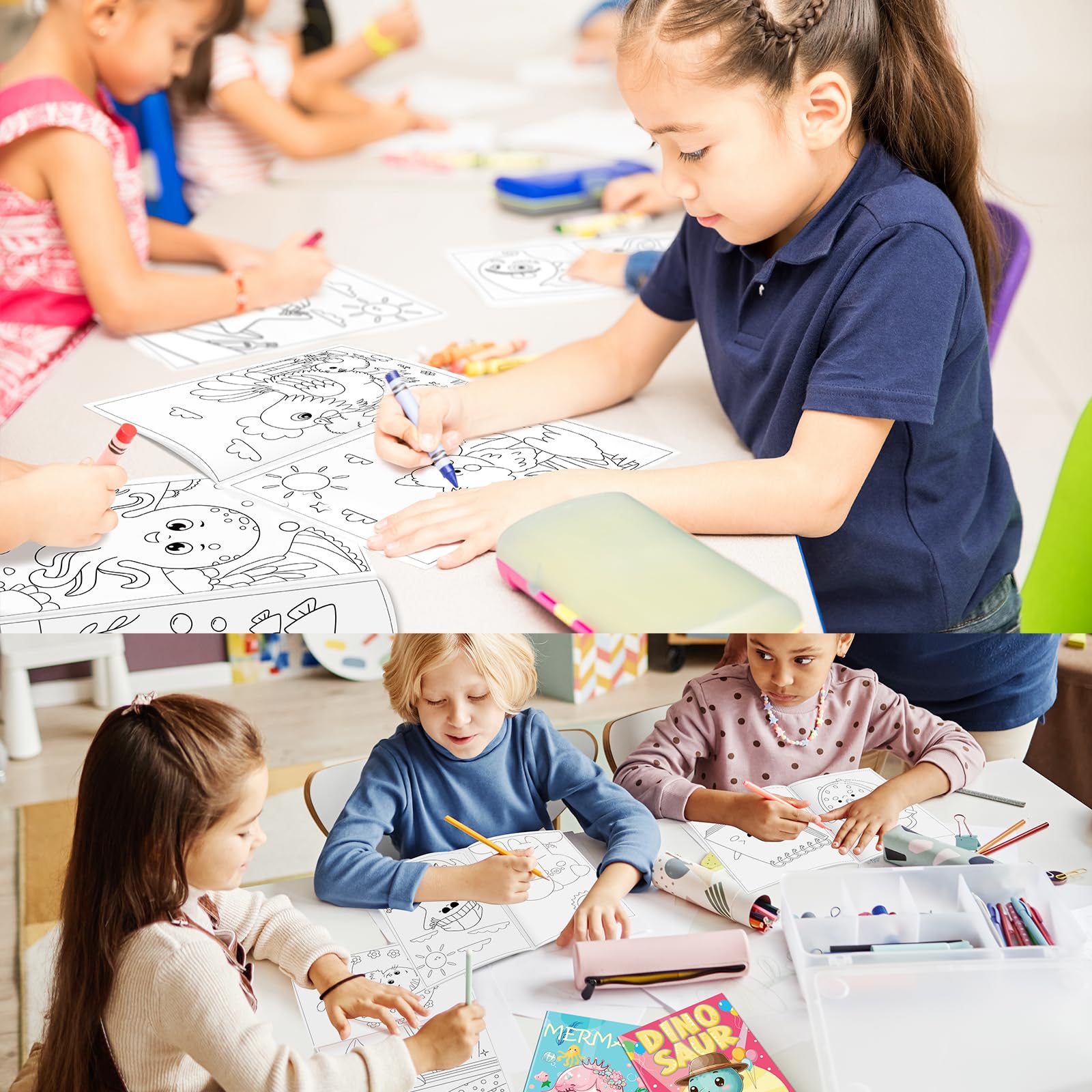 Kalysky mini coloring books with robots and vehicles for busy hands.