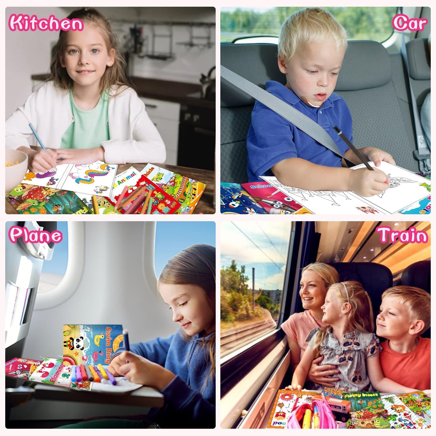Kalysky mini coloring books about space igniting curiosity during travel.