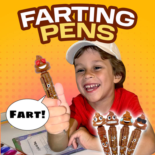 Kamhi World farting poop pen close-up showing 13 sound variations for laughs