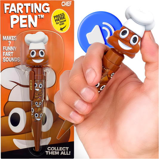 Kamhi World farting poop pen with seven sounds for Easter fun and family laughs.