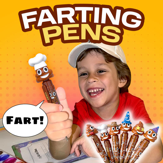Kamhi World farting poop pen with family-fun effect, perfect for prank-filled parties.