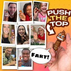 Grimace character Kamhi World poop pen offers varied prank options