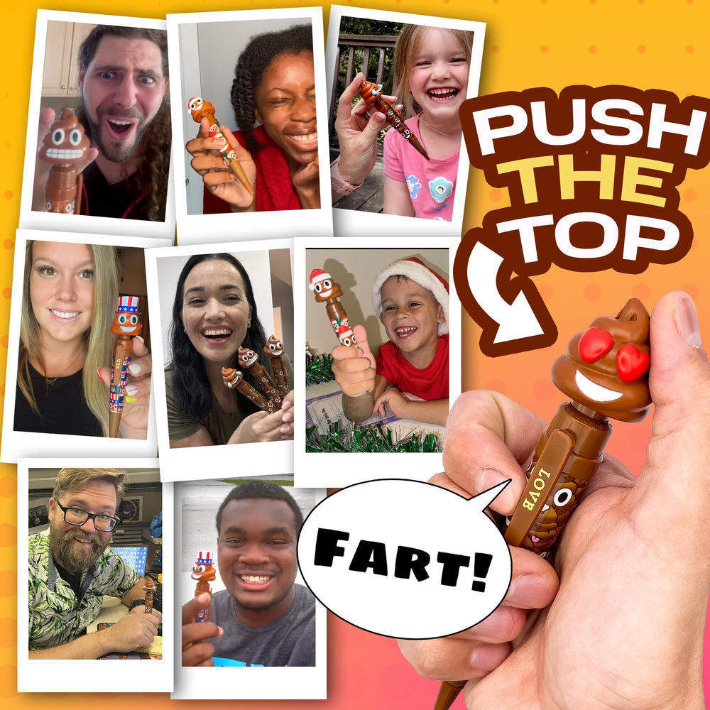 Kamhi World group party fun with poop pen as a funny prop