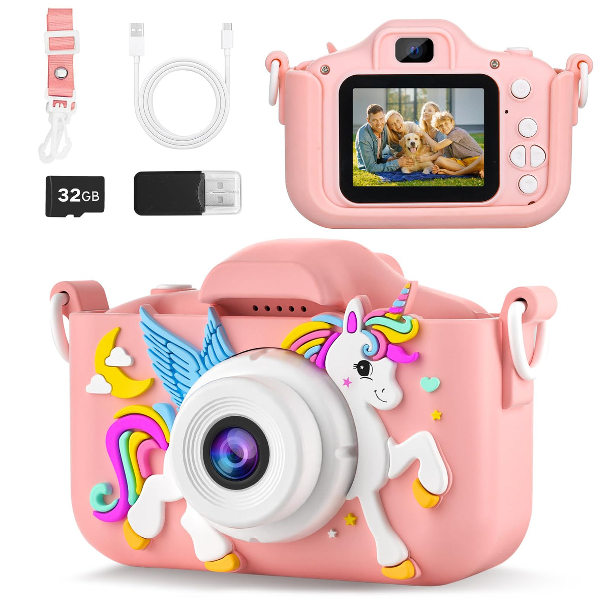 KANAD Kids Camera with durable design, perfect for active outdoor play.
