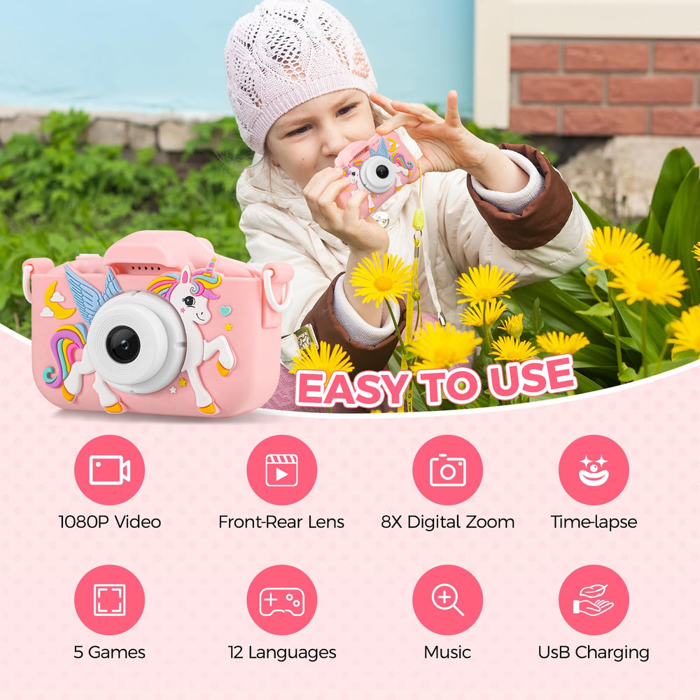 KANAD Kids Camera with soft silicone shell, built to survive bumps.
