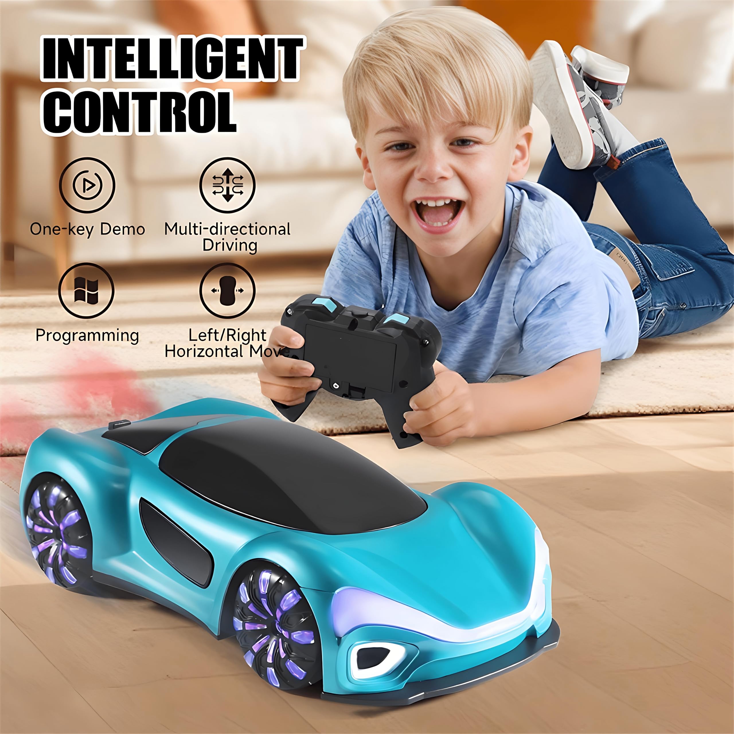 KANG DI LA RC car with lights and spray effects for dramatic action