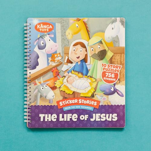 KangaToys activity sticker book 7 plus open page invites hands-on learning.