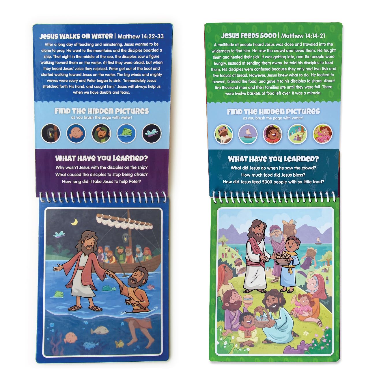 KangaToys Water painting displays gospel scenes with no mess.