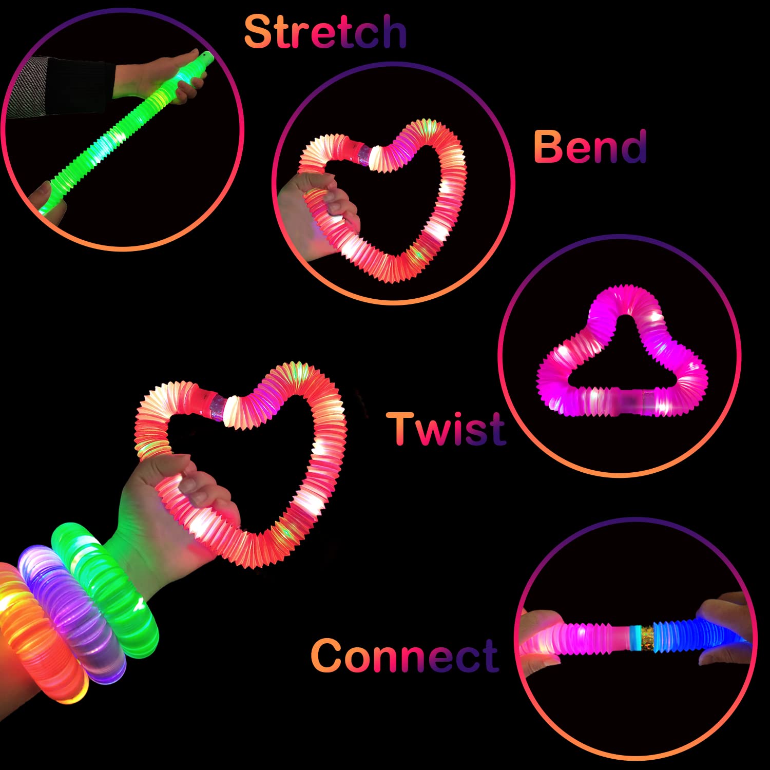 Kannove fidget pop tubes for sensory play and stress relief