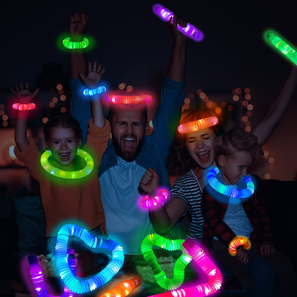Kannove glow sticks necklace setup creates an easy evening lighting accessory.