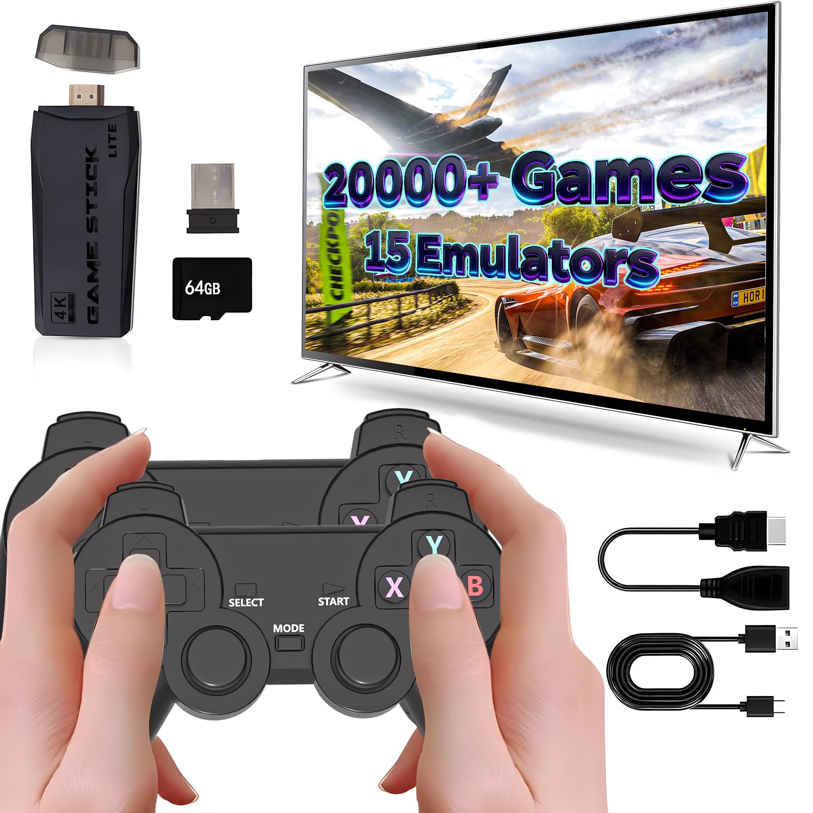 KANYUNCD retro console with 20,000+ games for endless family entertainment on TV