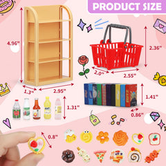 Kapeiluo miniature food bottles set adds lifelike detail for pretend stores.