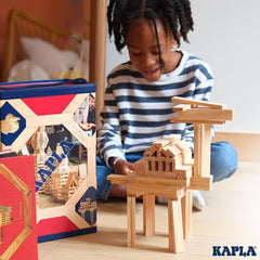 KAPLA designs showcased on flat surface for inspiration