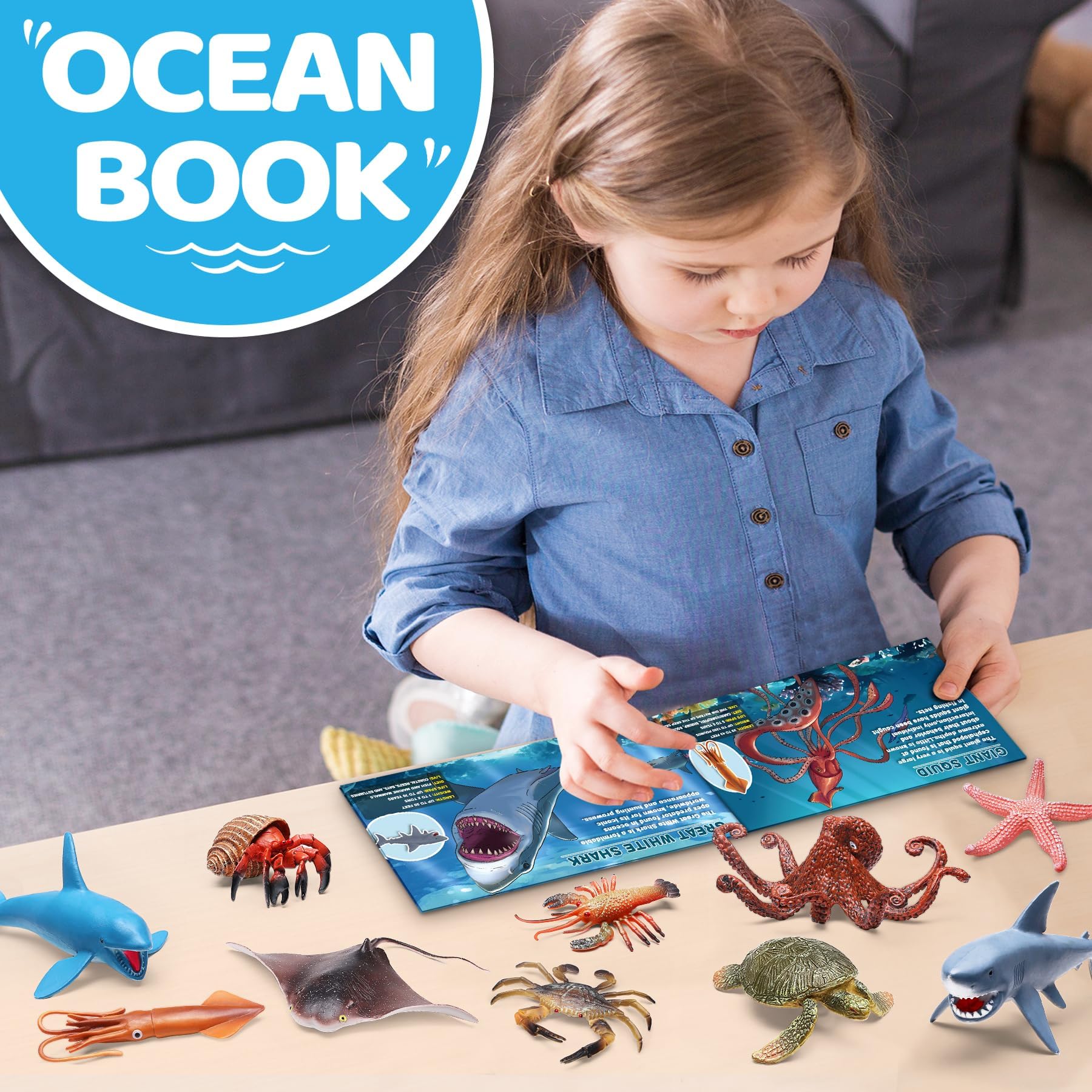 KarberDark crab toy encourages sea-themed play and dexterity.