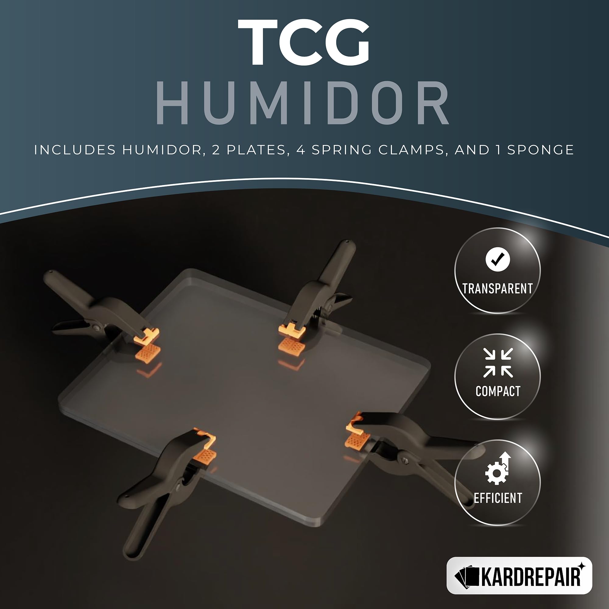 Kardrepair TCG Humidor Kit in use highlighting monitoring and handling benefits.
