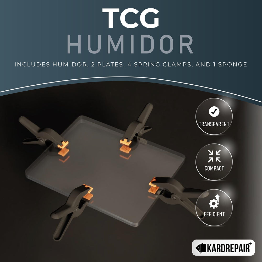 Kardrepair TCG Humidor Kit in use highlighting monitoring and handling benefits.