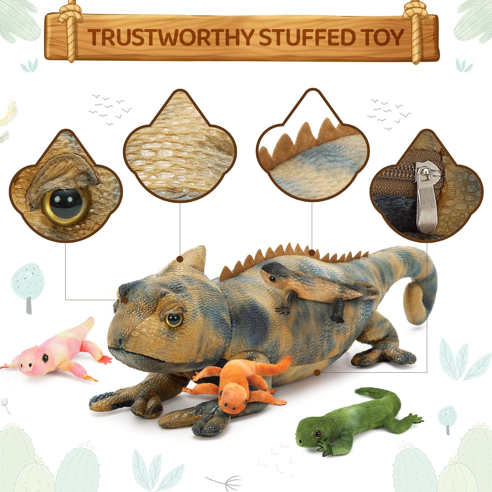 Karister bearded dragon plush office pillow for comfortable desk breaks.