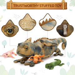 Karister bearded dragon plush office pillow for comfortable desk breaks.