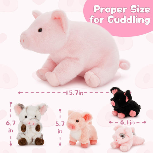 Karister four baby pig plushies ready for playtime