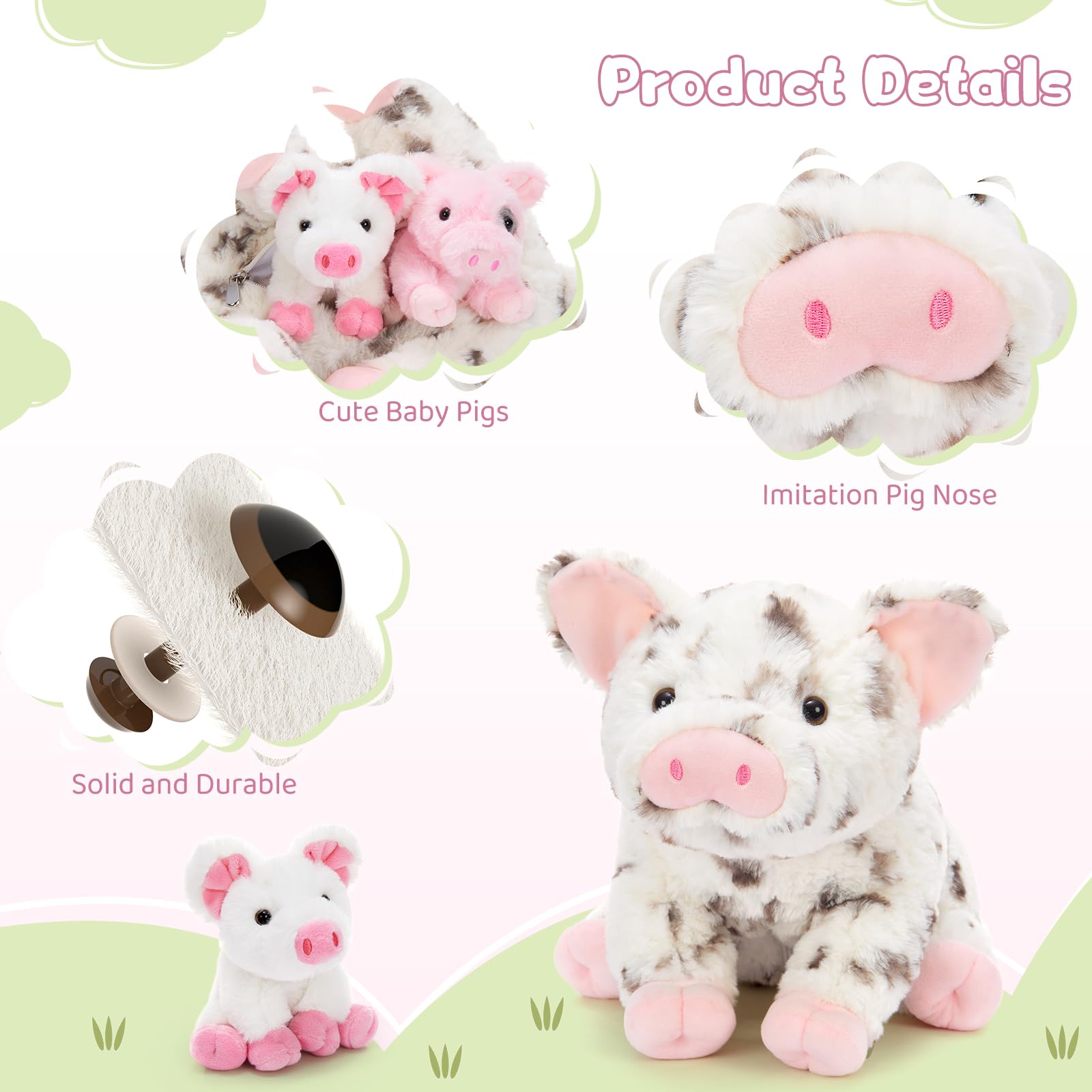 Karister gift-ready pig plush toy for celebrations