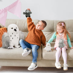Karister plush family set demonstrates safe materials for gentle hugs.