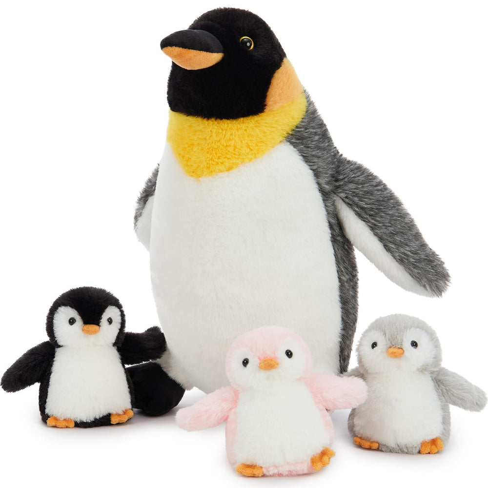 Karister penguin family mom plush for cuddly hugs and storytelling.