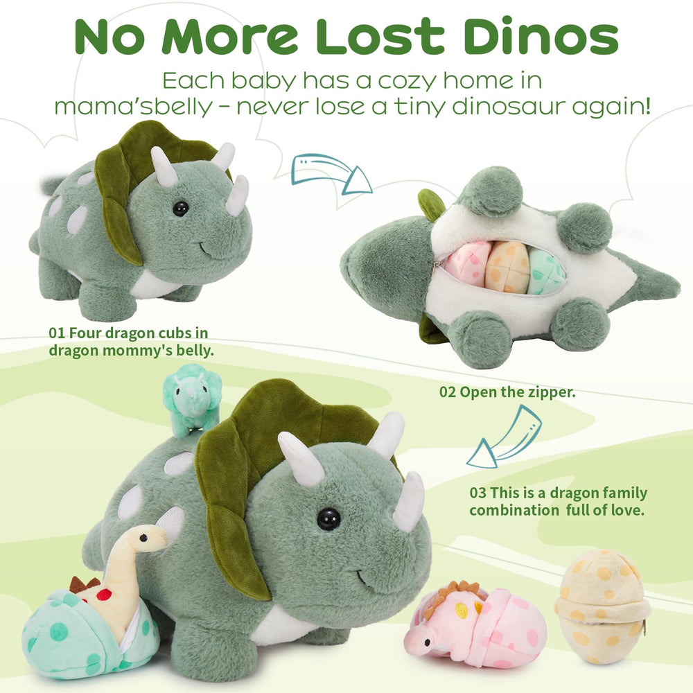 Karister Plush Baby Stegosaurus invites gentle hugs and storytelling.