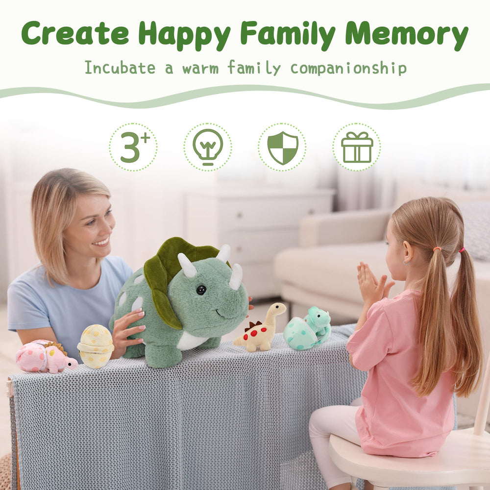 Karister Plush Dinosaur Egg Blue colorful, imaginative playtime.
