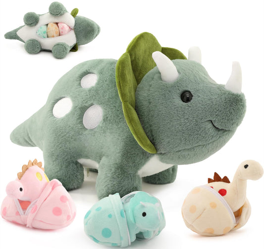 Karister Plush Dinosaur Mother Egg Set soft cuddle companion for kids.