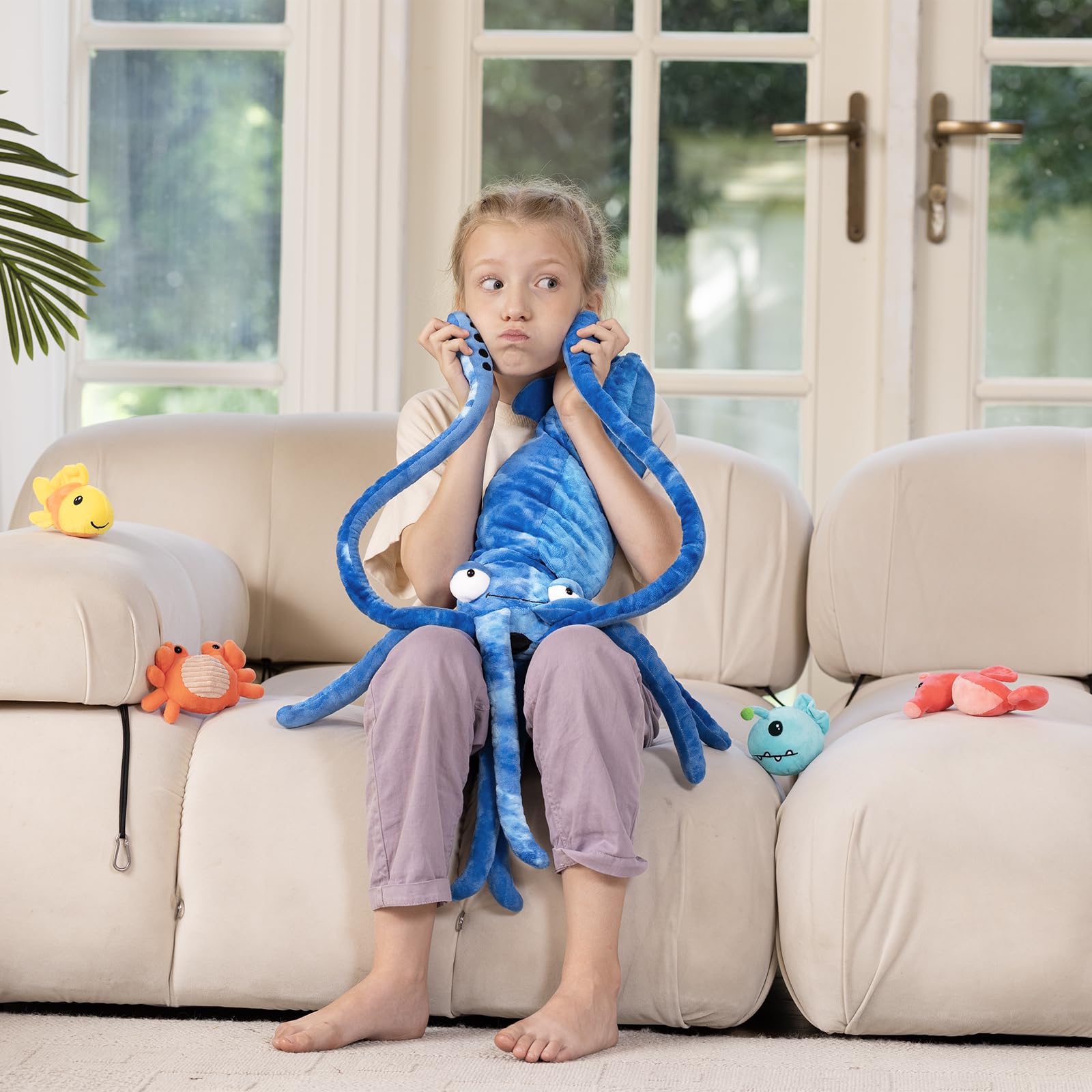 Karister seahorse plush, soft bedtime companion with ocean vibe.