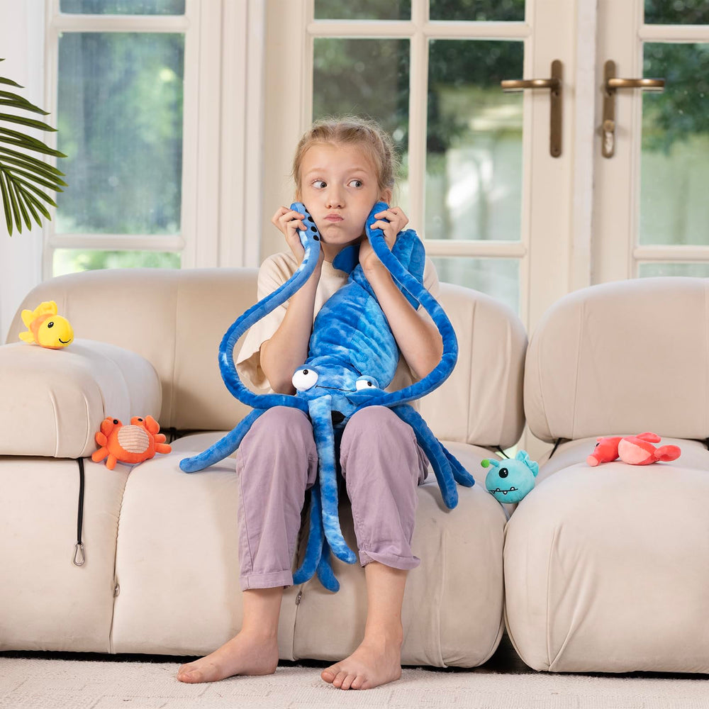 Karister seahorse plush, soft bedtime companion with ocean vibe.