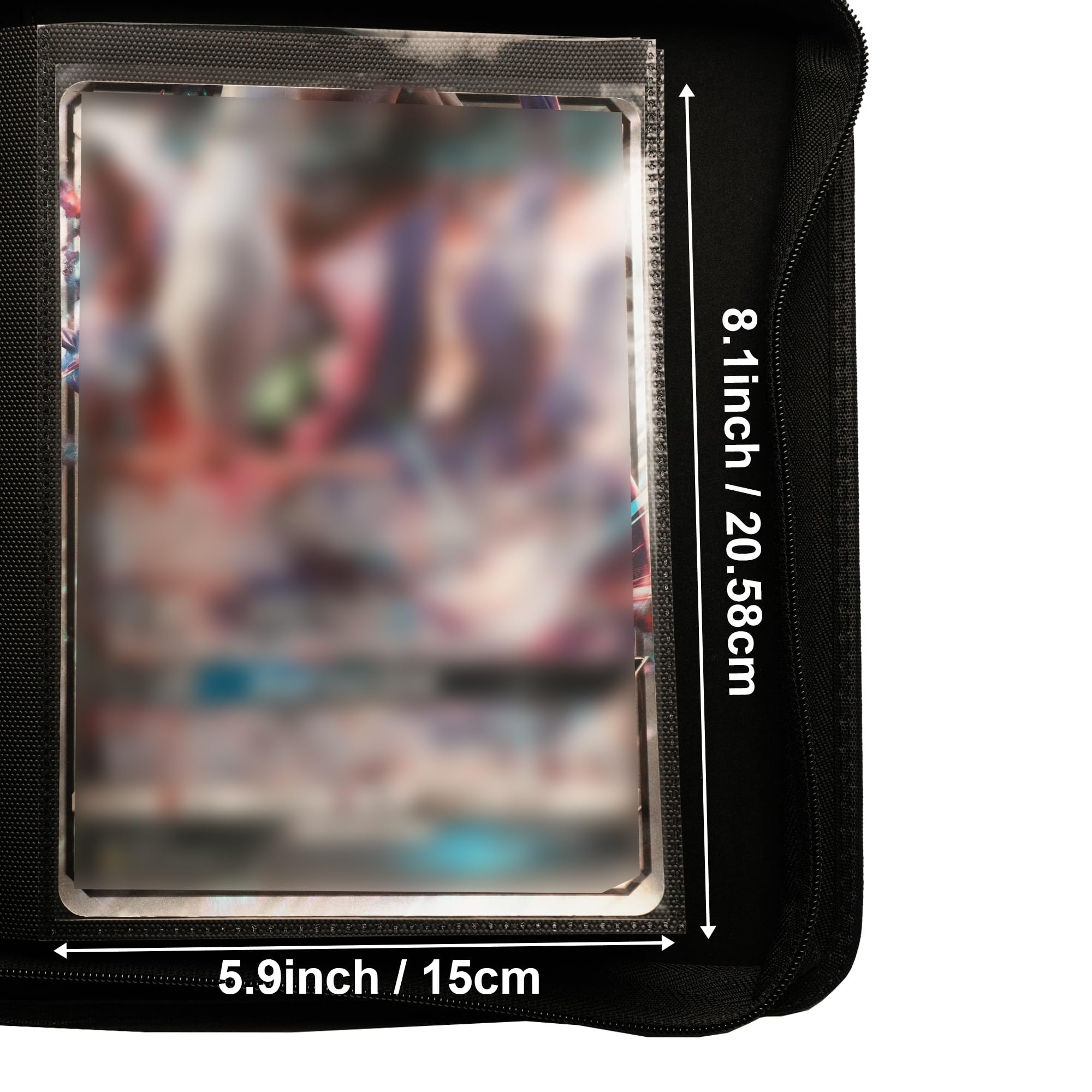 Double-sided pages in KarlyPro binder holding multiple jumbo cards securely