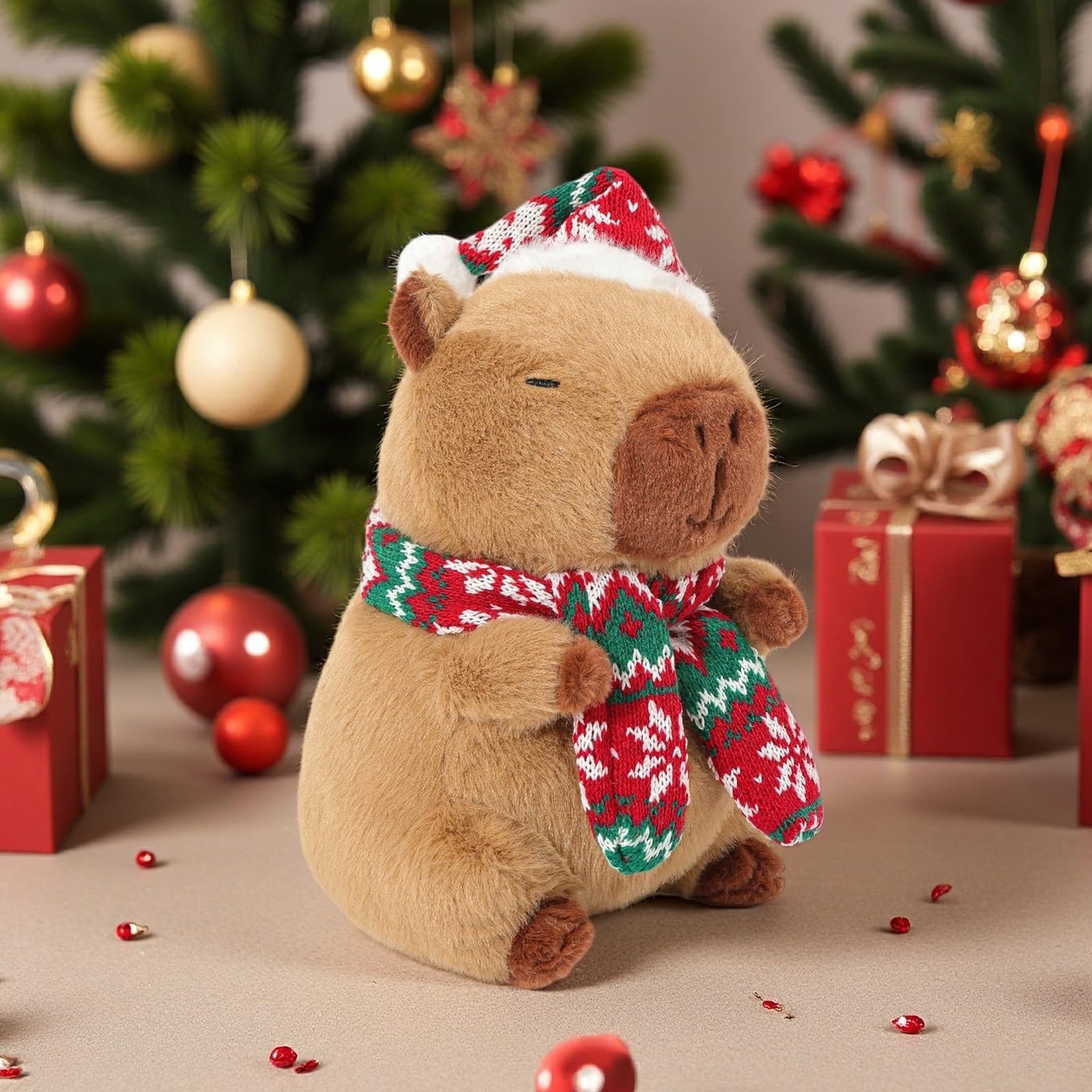 Karoeiwa capybara plush kid-friendly cuddle toy soft and squeezable.