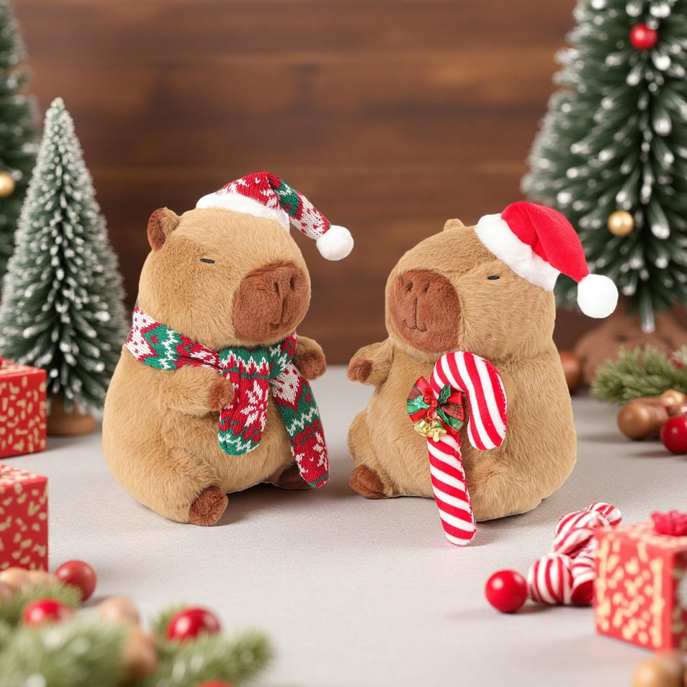 Karoeiwa capybara plush green gift idea bright cheerful holiday surprise.